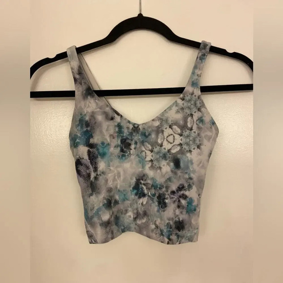 Lululemon Align Tank Kaleidofloral Blue White Size 0 - Picture 3 of 5
